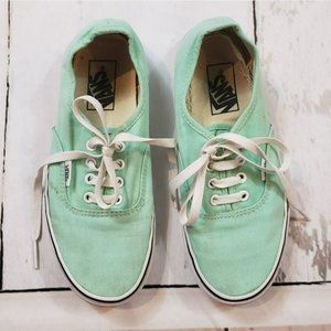 Vans 7.5 mint green sneakers